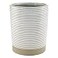 Avanti Linens Waste Basket Decorative Trash Can Ribbed Style Home Decor Drift Collection