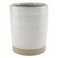 Avanti Linens Waste Basket Decorative Trash Can Ribbed Style Home Decor Drift Collection