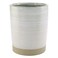 Avanti Linens Waste Basket Decorative Trash Can Ribbed Style Home Decor Drift Collection