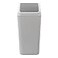 Kekow 45 Gallon Small Plastic Trash Can Swing Lid Waste Can Gray