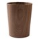 BISOZER Round Stackable Wastebasket Natural Wood Garbage Recycling Bin for Bathrooms Kitchens Home Offices Dark Wood