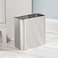 mDesign Small Metal 24 Gallon9 Liter Trash Can Wastebasket Garbage Bin for Bathroom Slim Rubbish Waste Bin Trashcans Mirri Collection Brushed Chrome