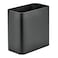 mDesign Small Metal 24 Gallon9 Liter Trash Can Wastebasket Garbage Bin for Bathroom Slim Rubbish Waste Bin Trashcans Mirri Collection Black