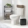 mDesign Small Metal 24 Gallon9 Liter Trash Can Wastebasket Garbage Bin for Bathroom Slim Rubbish Waste Bin Trashcans Mirri Collection Black