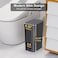N. NETDOT N NETDOT 3 Pack 10L 26 Gallon Small Trash Can with LidBathroom Garbage Can with PopUp LidWaste Basket for BathroomKitchenBedroomPowder RoomOfficeCollege BlackGreyOff White