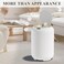 onlcuk Automatic Motion Sensor Bathroom Trash Can with Lid 3 Gallon Touchless Trash Bin Smart Plastic Electric Garbage Cans Small White Wastebasket for Office rv Bedroom Living Room