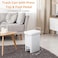 MOPALL Slim Bathroom Trash Can with Lid 19 Gallon DualWay Opening Step Pedal Press Top Small Trash Can for Narrow Spaces RustProof Wastebasket Small Garbage Can for Bathroom Bedroom Office