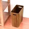 LiTY 3 Gallons Wooden Wastebaskets Solid Acacia Wood Waste Basket with Handles Rectangular Trash Can Garbage Bin for Bedroom Bathroom Kitchen Living Room Office Decorative