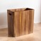 LiTY 3 Gallons Wooden Wastebaskets Solid Acacia Wood Waste Basket with Handles Rectangular Trash Can Garbage Bin for Bedroom Bathroom Kitchen Living Room Office Decorative