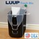 STORi Luup Trash Can Black Reuse Grocery Bags Plastic Garbage Container for Bathroom Vanity Laundry Room Kitchen Office Garage 25 Gallon Wastebasket with Hooks to Secure Trash Bags