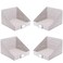 Internet's Best Internets Best Open Cloth Storage Bin Closet Shelf Storage Box Organize Sheets Blankets Towels Sweaters Scarfs Grey 4 Pack