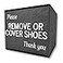 RE GOODS Shoe Covers Box Disposable Shoe Bootie Holder For Realtor Listings and Open Houses Please Cover or Remove Shoes Bin Shoe Bootie Box