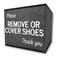 RE GOODS Shoe Covers Box Disposable Shoe Bootie Holder For Realtor Listings and Open Houses Please Cover or Remove Shoes Bin Shoe Bootie Box