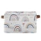 xigua Cartoon Rainbow Rectangular Storage Bin Canvas Square Storage Basket with Handles for HomeOfficeBooksNurseryKids ToysCloset LaundryGift Basket