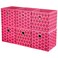 HSDT Collapsible Cloth Cube Storage Bins Polka Dot Fabric Girls Storage Pink Cube Bins Kids Storage Cubes Boxes Clothes Organizer Bin 10x10x10 Inches Foldable Storage Baskets QYSC156