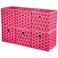 HSDT Collapsible Cloth Cube Storage Bins Polka Dot Fabric Girls Storage Pink Cube Bins Kids Storage Cubes Boxes Clothes Organizer Bin 10x10x10 Inches Foldable Storage Baskets QYSC156