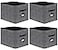 Onlyeasy Extra Large Foldable Cloth Storage Cubes 4 Pack with Label Holders Fabric Storage Bins Baskets Organizers for Home Office Nursery with Handles 13 L x 15 W x 13 H Inch Black MXABXL04PLP