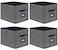 Onlyeasy Extra Large Foldable Cloth Storage Cubes 4 Pack with Label Holders Fabric Storage Bins Baskets Organizers for Home Office Nursery with Handles 13 L x 15 W x 13 H Inch Black MXABXL04PLP