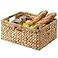 StorageWorks Extra Large Wicker Baskets for Organizing Water Hyacinth Storage Basket with Builtin Handles 1 Pack