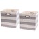 Posprica Storage Cubes1313 Collapsible Storage Baskets Bins Fabric Drawers 2pcs Greywhite Striped