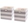 Posprica Storage Cubes1313 Collapsible Storage Baskets Bins Fabric Drawers 2pcs Greywhite Striped