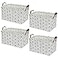 Kingrol 4 Pack Foldable Storage Baskets with Handles Waterproof Storage Bins for Home Office Nursery Laundry Organizers 15 x 1025 x 975 Inch