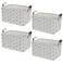 Kingrol 4 Pack Foldable Storage Baskets with Handles Waterproof Storage Bins for Home Office Nursery Laundry Organizers 15 x 1025 x 975 Inch