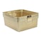 Isaac Jacobs Medium Glitter Storage Bin 14 x 115 x 55 Set wCutOut Handles Plastic Organizer MultiFunctional Home Storage Solution Kids Playroom Bedroom Closet 2 Gold