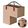 Levier Stair Basket with Leather HandlesPremium Felt Staircase Baskets for Carpeted and Wooden StairsStair Step Storage Organizer for Home and Office Decor Mocha