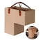 Levier Stair Basket with Leather HandlesPremium Felt Staircase Baskets for Carpeted and Wooden StairsStair Step Storage Organizer for Home and Office Decor Mocha
