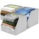 VIVIDECOR Open Front Trapezoid Closet Bins 12x12x10 Easy Access Shelf Organizer Fabric Storage Baskets for Clothes Linen Sweaters Light Gray 3 Pack