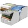 VIVIDECOR Open Front Trapezoid Closet Bins 12x12x10 Easy Access Shelf Organizer Fabric Storage Baskets for Clothes Linen Sweaters Light Gray 3 Pack