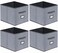 Onlyeasy Extra Large Cloth Storage Bins Foldable Cube Storage Bin 4 Pack Fabric Cube Organizers Container Drawers with Dual Handles for Shelves 13 W x 15 D x 13 H LinenLike Grey 7MXDBXL04PLP
