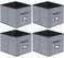 Onlyeasy Extra Large Cloth Storage Bins Foldable Cube Storage Bin 4 Pack Fabric Cube Organizers Container Drawers with Dual Handles for Shelves 13 W x 15 D x 13 H LinenLike Grey 7MXDBXL04PLP