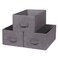 TENABORT Set of 3 Closet Organizer Bins with Handle Fabric Foldable Storage Baskets Cloth Box Containers for Shelves Home Office Clothes Clothing Large