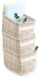 AARAINBOW 3 Packs Storage Basket Bins Canvas Mini Storage Cubes Storage Basket for Makeup Toys Liners Books Storage Baskets with Handles for Shelves Desks3 Gray