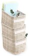 AARAINBOW 3 Packs Storage Basket Bins Canvas Mini Storage Cubes Storage Basket for Makeup Toys Liners Books Storage Baskets with Handles for Shelves Desks3 Gray