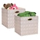 Posprica Storage Bins Storage Cubes1313 Fabric Drawers Organizer Basket Boxes Containers 1313132pcs Creamgold geometry Pattern