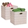Posprica Storage Bins Storage Cubes1313 Fabric Drawers Organizer Basket Boxes Containers 1313132pcs Creamgold geometry Pattern