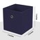 NieEnjoy Black Foldable Storage Cubes Bins 11 Inch Cloth Storage Cube Fabric Storage Box Cubes Organizer Baskets with Handles for Home Organizer Set of 3 Navy Blue