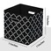 HEAYEEG Black Foldable Storage Cubes Bins Fabric Storage Box Cubes Organizer Baskets with Dual Handles for Home Organizer Black Light