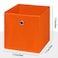 NieEnjoy Foldable Storage Cubes Bins 11 Inch Cloth Storage Cube Fabric Storage Box Cubes Organizer Baskets with Dual Handles for Home Organizer Set of 3 Orange