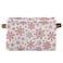 senya Christmas Basket Large Foldable Storage Basket with Handles Christmas Snowflakes Fabric Collapsible Storage Bins Organizer Bag