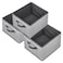 EITMOW Storage Baskets 11Inch Woven Fabric Bins Storage Cubes with Reinforced Handles Organizer Bins for Closet Shelves Foldable for Toys Clothes 3PCSGrey111178inch