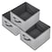 EITMOW Storage Baskets 11Inch Woven Fabric Bins Storage Cubes with Reinforced Handles Organizer Bins for Closet Shelves Foldable for Toys Clothes 3PCSGrey111178inch