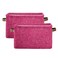 Pfrewn Christmas Winter Storage Basket Hot Pink Collapsible Rectangular Storage Boxes Organizer Shelf Basket Toy Book Nursery Bin 1 Pack