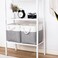 ISEMINGLA 13 x 13 Inch Storage Cubes6 Pack Cube Storage Bins for ShelvesFabric Collapsible Storage Bins with Handles Foldable Storage Basket for Organizing Clothes Toys Books WhiteGray