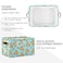 KEEPREAL Doodle Pizza Storage BasketsDecorative Collapsible Rectangular Canvas Fabric Storage Bin for Home2 Pack