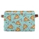 KEEPREAL Doodle Pizza Storage BasketsDecorative Collapsible Rectangular Canvas Fabric Storage Bin for Home2 Pack