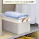 STORAGEIDEAS Storage Basket Bins with Metal Frame Large Collapsible Fabric Storage Baskets for Organizing Shelf Basket Organizer WHandles for Towels Laundry Nursery 2Pack White Grey